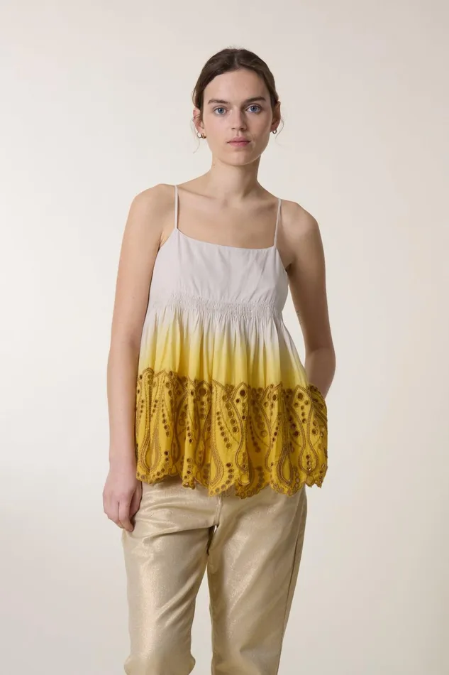 Shirts and Blouses Women Leon and Harper Cidji TandD Top Mustard