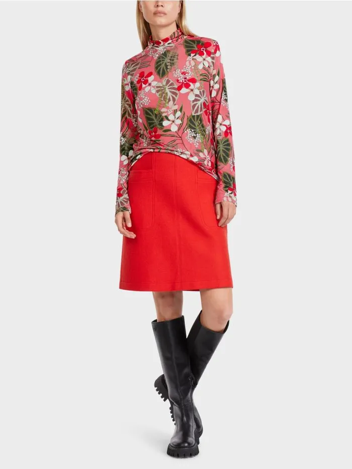 Shirts and Tops Damen Marc Cain Bedrucktes Shirt Deep Coral