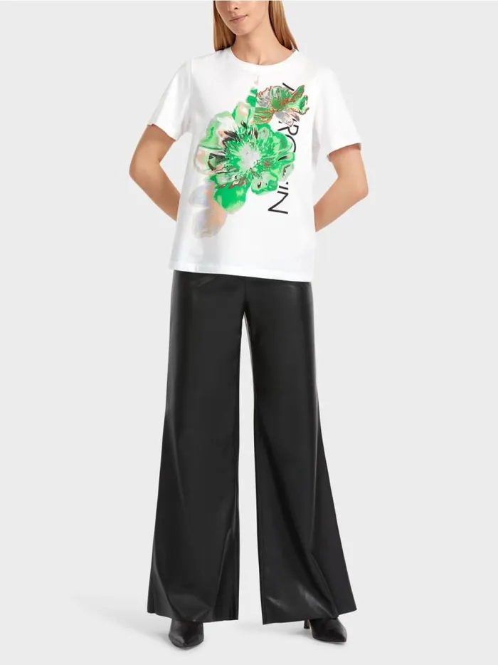 Shirts and Tops Damen Marc Cain Glnzendes TShirt 034Rethink Together034 White