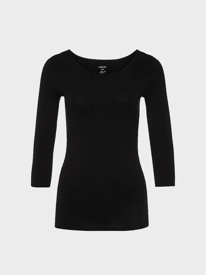 Shirts and Tops Damen Marc Cain Hauchzartes Longsleeve Black