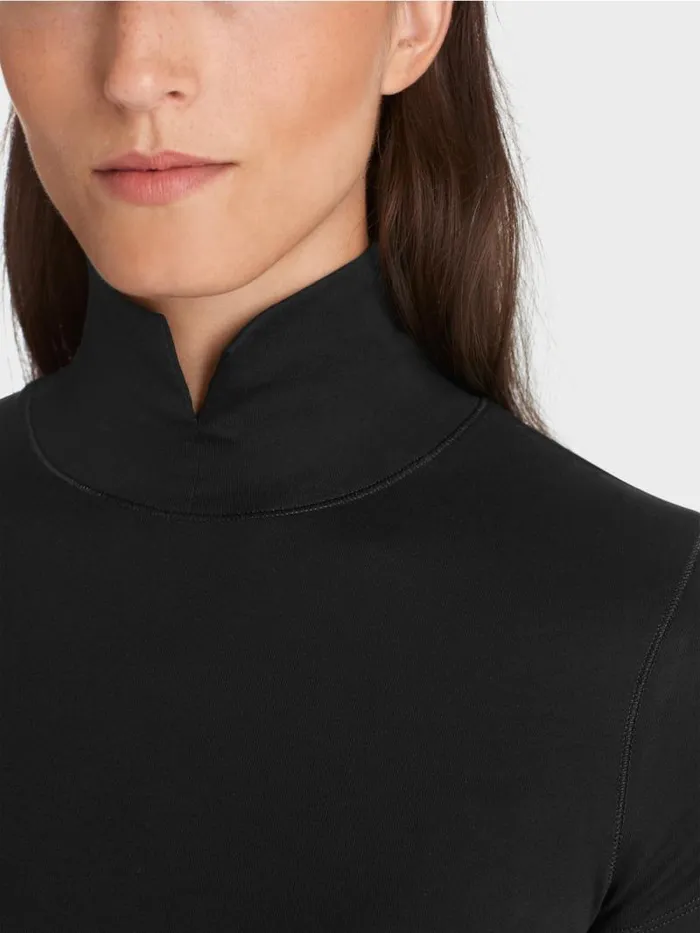 Shirts and Tops Damen Marc Cain Hochgeschlossenes TShirt Black