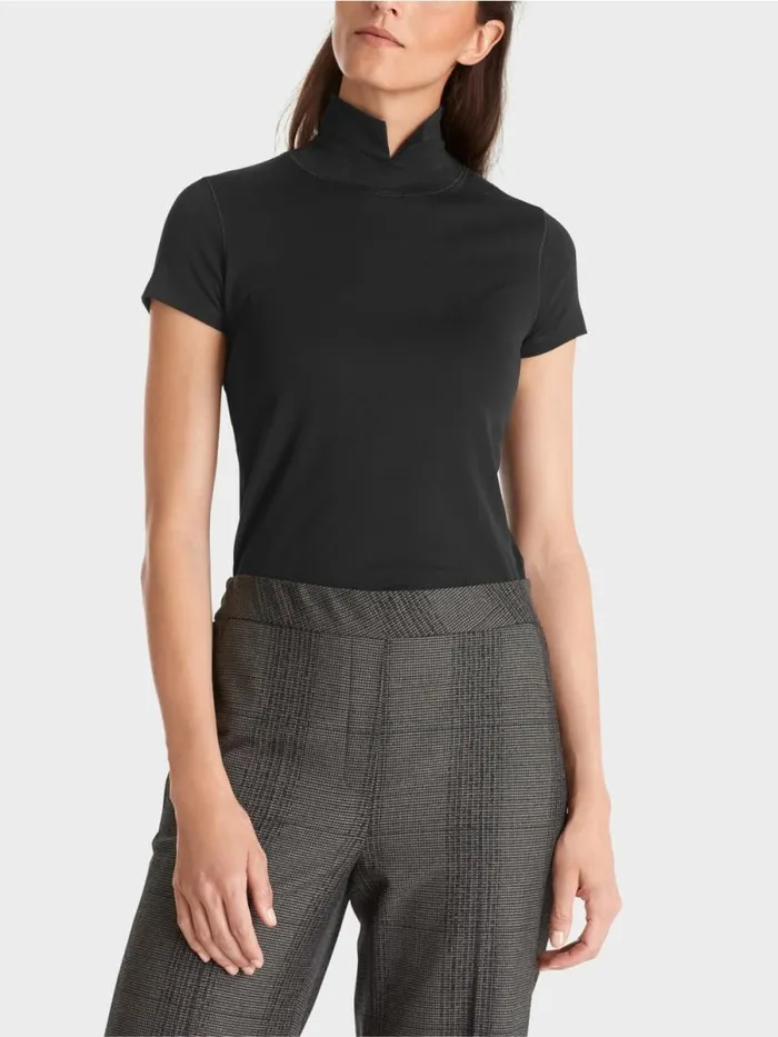 Shirts and Tops Damen Marc Cain Hochgeschlossenes TShirt Black