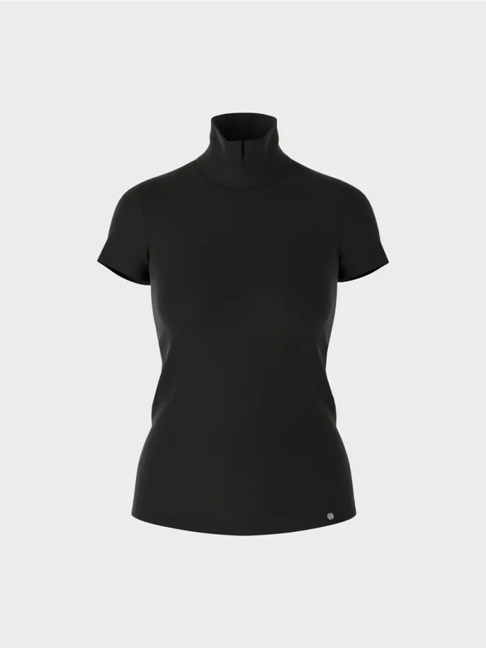Shirts and Tops Damen Marc Cain Hochgeschlossenes TShirt Black