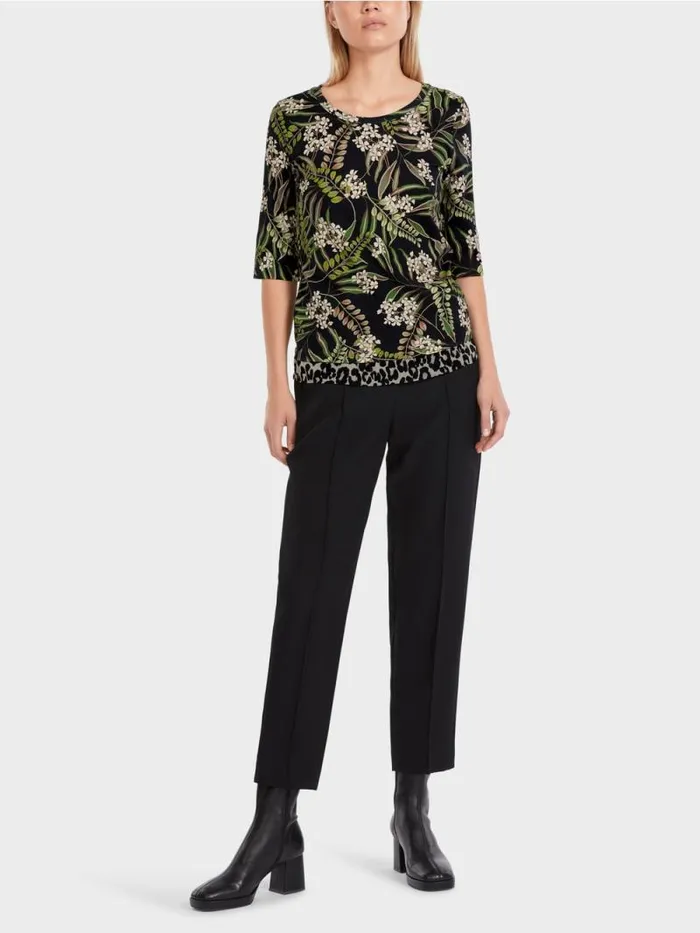 Shirts and Tops Damen Marc Cain Krpernahes TShirt Mit Alloverprint Black
