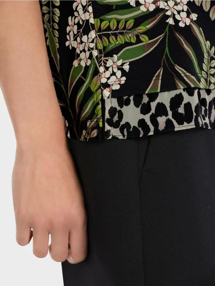 Shirts and Tops Damen Marc Cain Krpernahes TShirt Mit Alloverprint Black