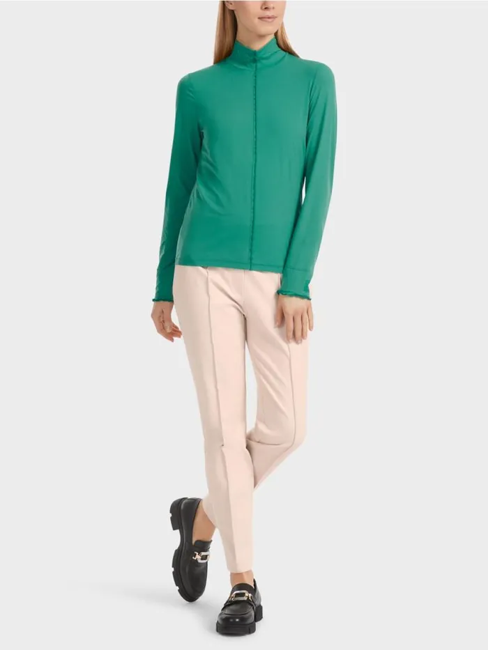 Shirts and Tops Damen Marc Cain LangarmShirt Mit Stehkragen Enamel