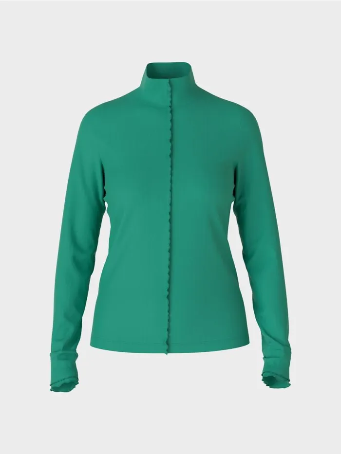 Shirts and Tops Damen Marc Cain LangarmShirt Mit Stehkragen Enamel