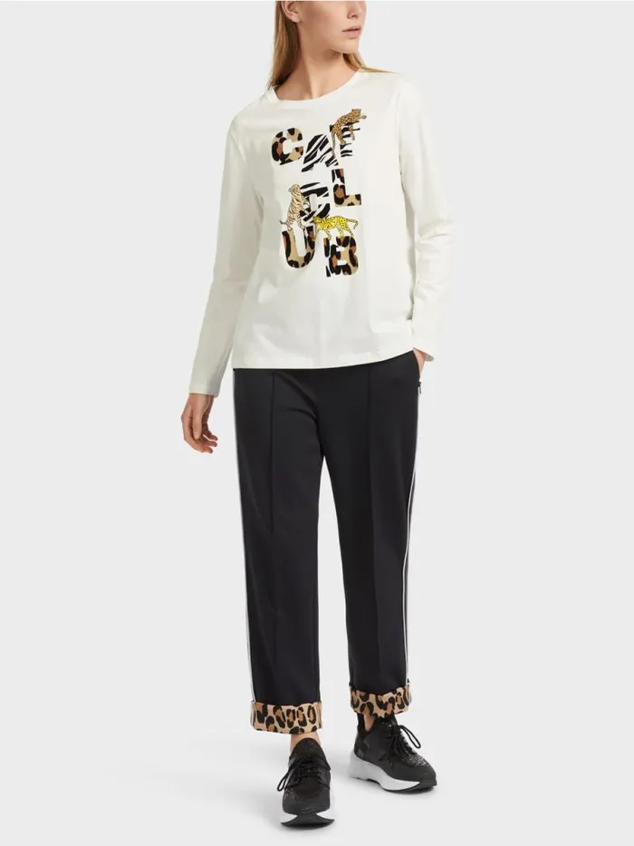 Shirts and Tops Damen Marc Cain Longsleeve 034Rethink Together034 Offwhite