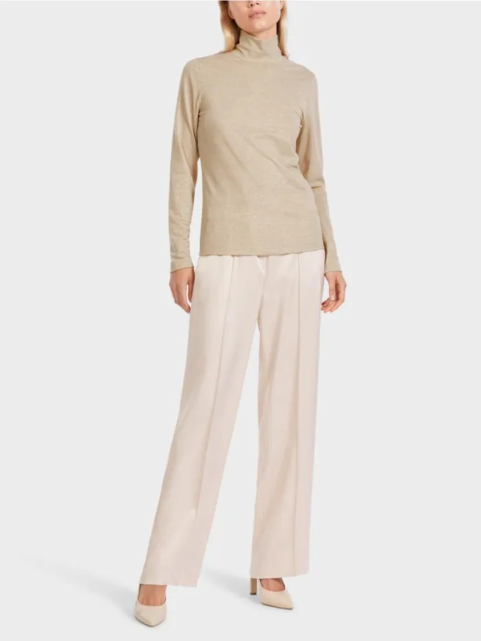 Shirts and Tops Damen Marc Cain Longsleeve Mit Lurex Soft Blossom
