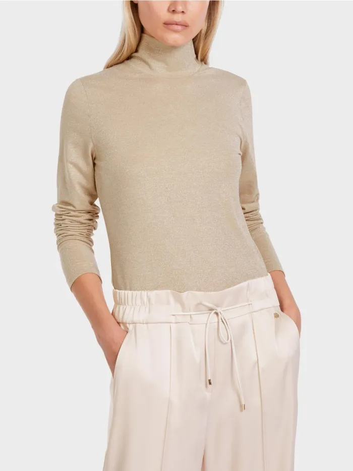 Shirts and Tops Damen Marc Cain Longsleeve Mit Lurex Soft Blossom