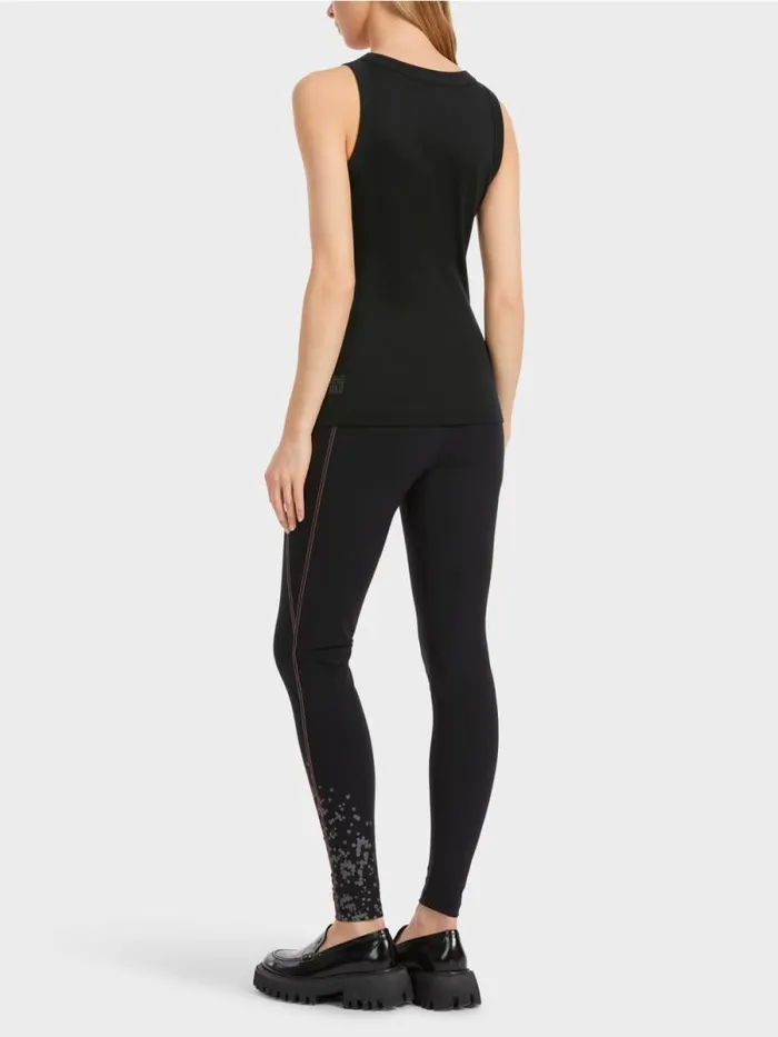 Shirts and Tops Damen Marc Cain rmelloses Top Mit Glitzerprint Black