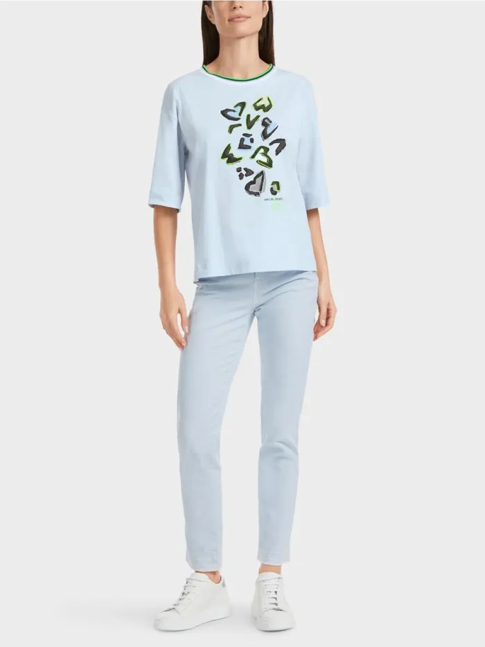 Shirts and Tops Damen Marc Cain TShirt 034Rethink Together034 Soft Powder Blue