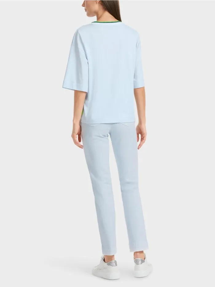 Shirts and Tops Damen Marc Cain TShirt 034Rethink Together034 Soft Powder Blue