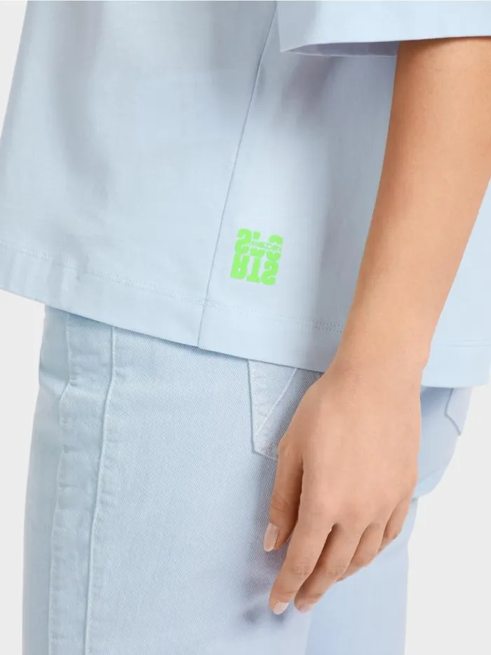 Shirts and Tops Damen Marc Cain TShirt 034Rethink Together034 Soft Powder Blue