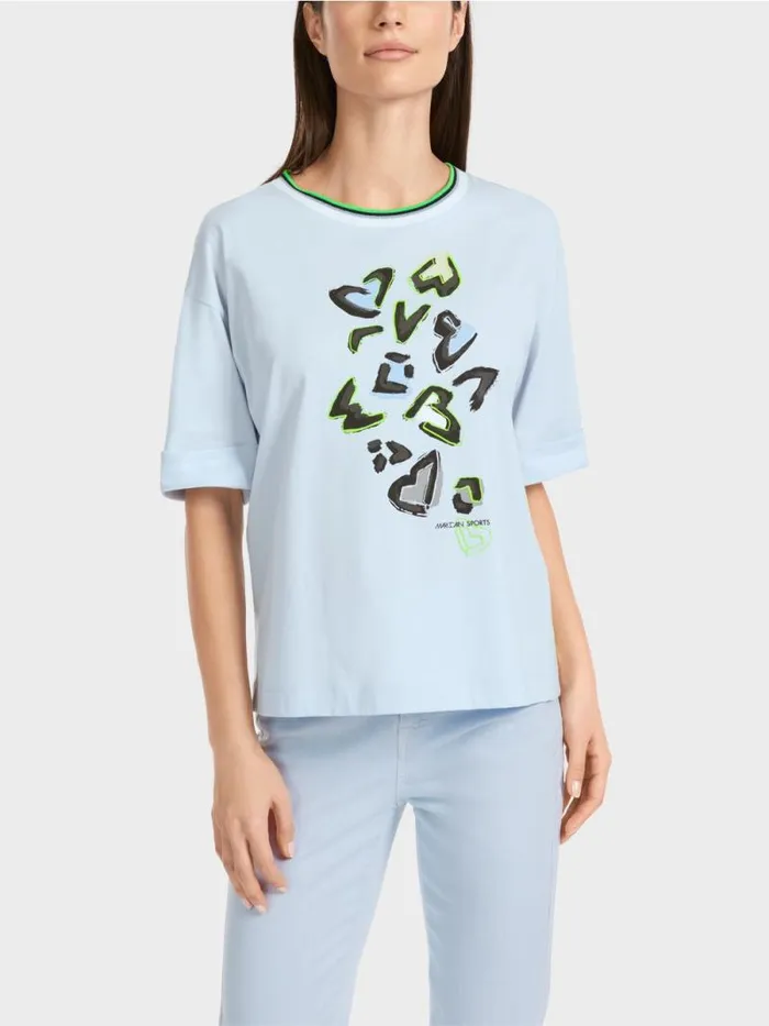 Shirts and Tops Damen Marc Cain TShirt 034Rethink Together034 Soft Powder Blue