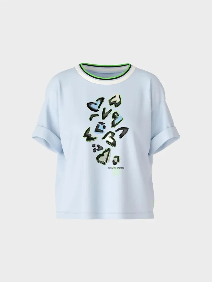 Shirts and Tops Damen Marc Cain TShirt 034Rethink Together034 Soft Powder Blue