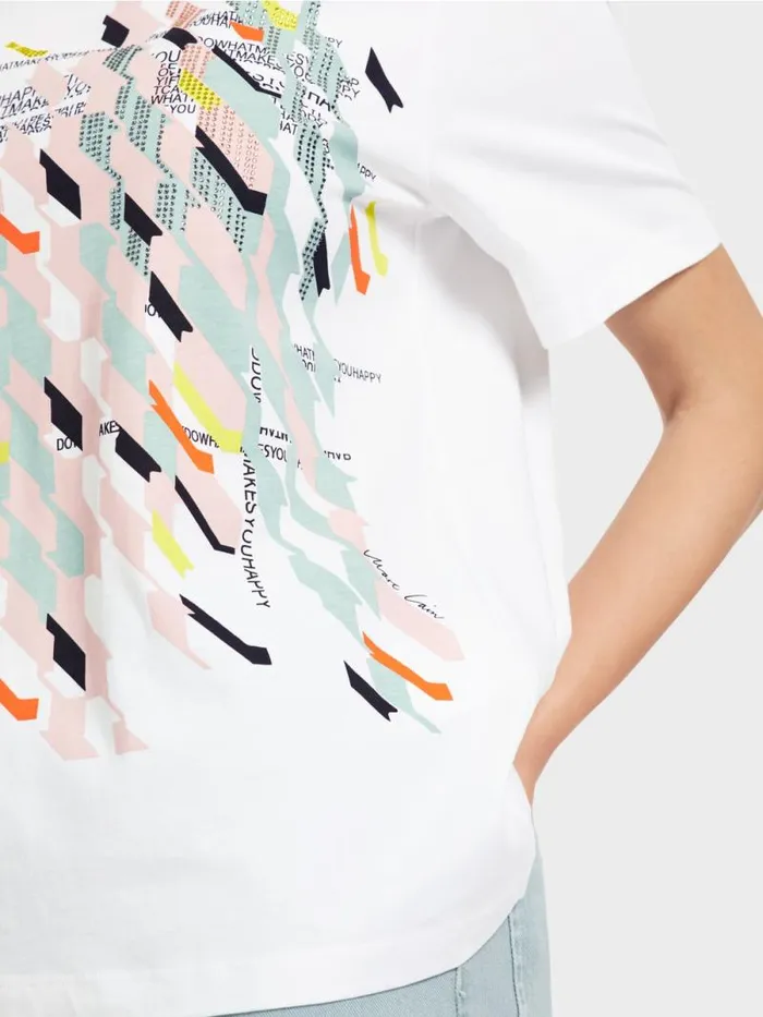 Shirts and Tops Damen Marc Cain TShirt 034Rethink Together034 White