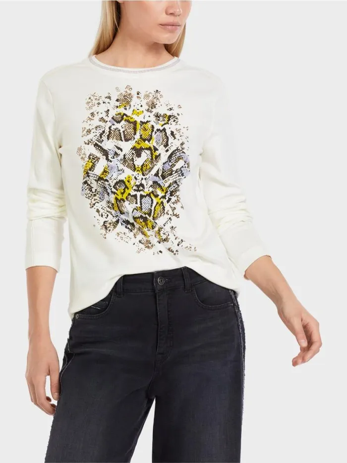 Shirts and Tops Damen Marc Cain TShirt Mit Print Offwhite