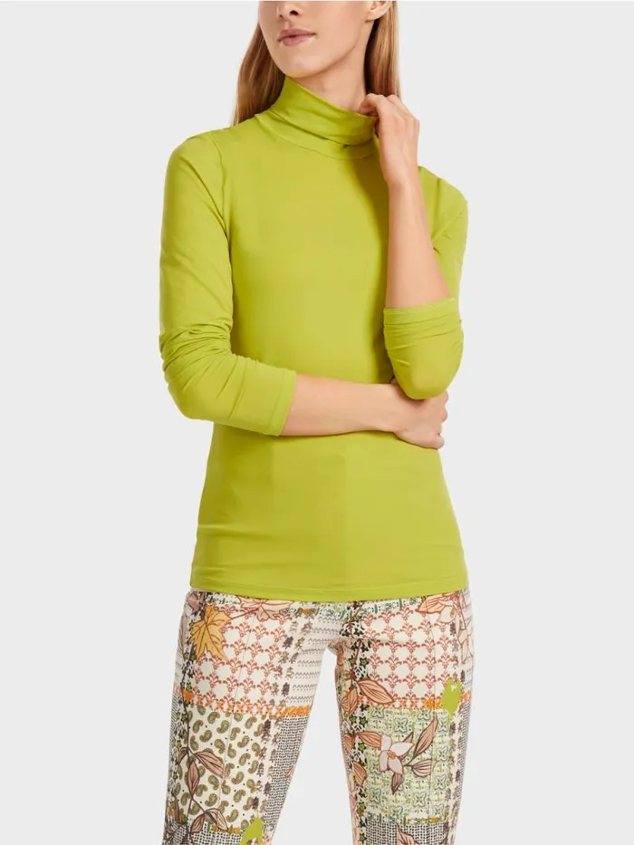Shirts and Tops Damen Marc Cain TShirt Mit Rollkragen Bright Olive Green