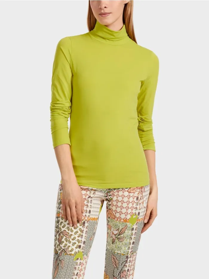 Shirts and Tops Damen Marc Cain TShirt Mit Rollkragen Bright Olive Green