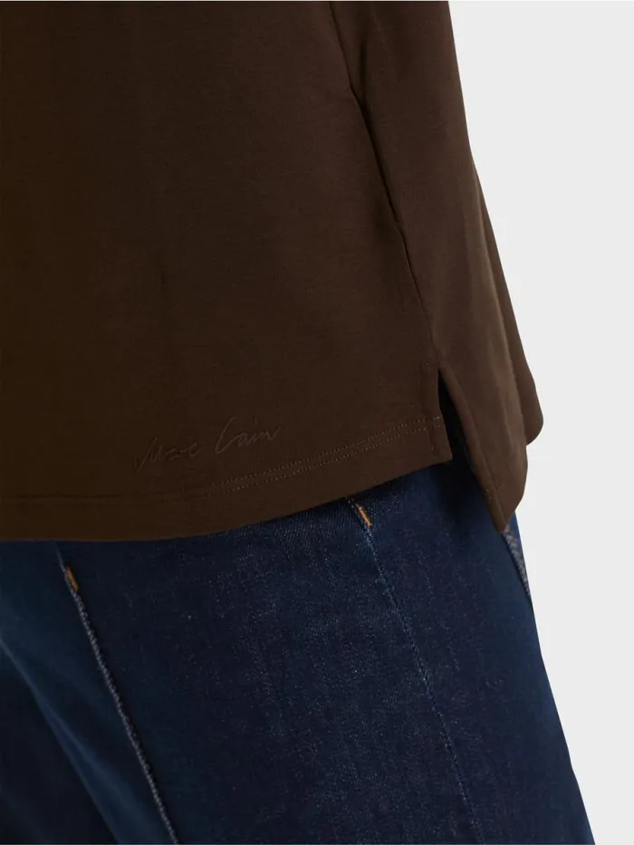 Shirts and Tops Damen Marc Cain TShirt Mit Weitem CrewNeck Dark Wood