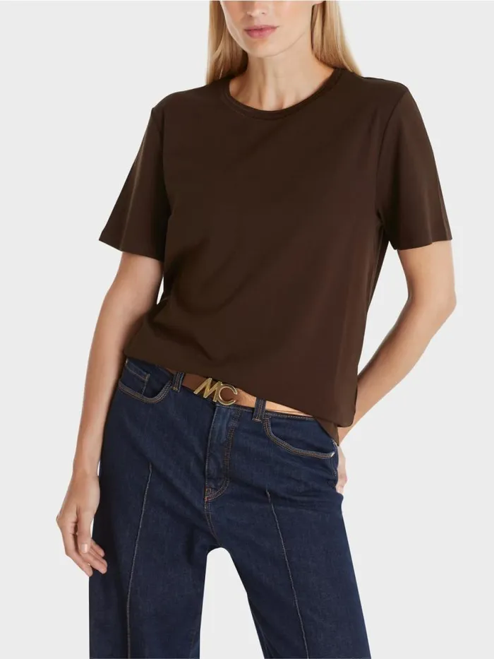 Shirts and Tops Damen Marc Cain TShirt Mit Weitem CrewNeck Dark Wood