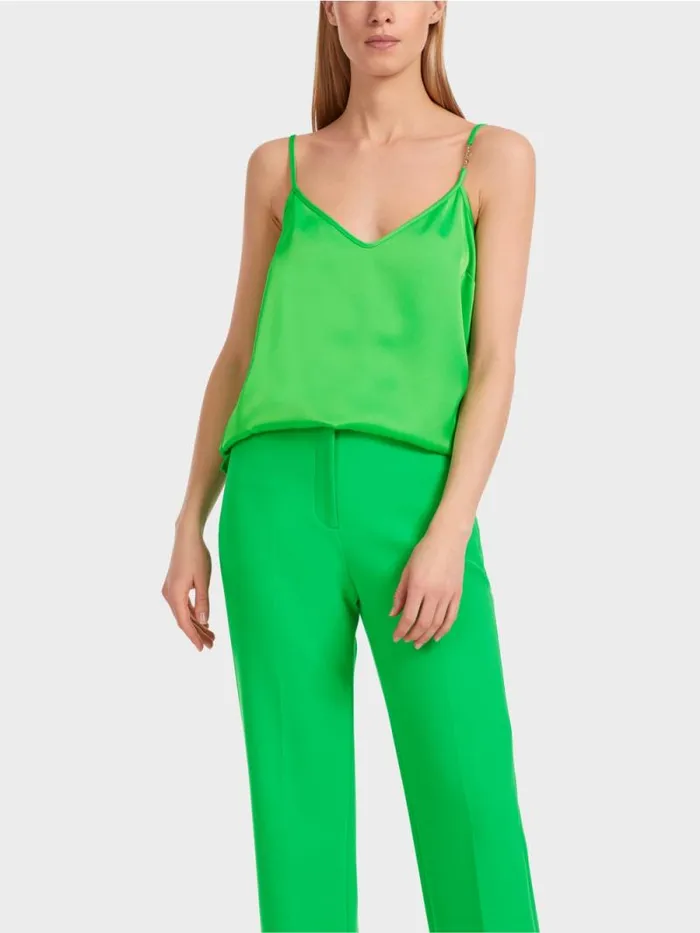 Shirts and Tops Damen Marc Cain Top Mit Schmaler Kette Dark Apple Green