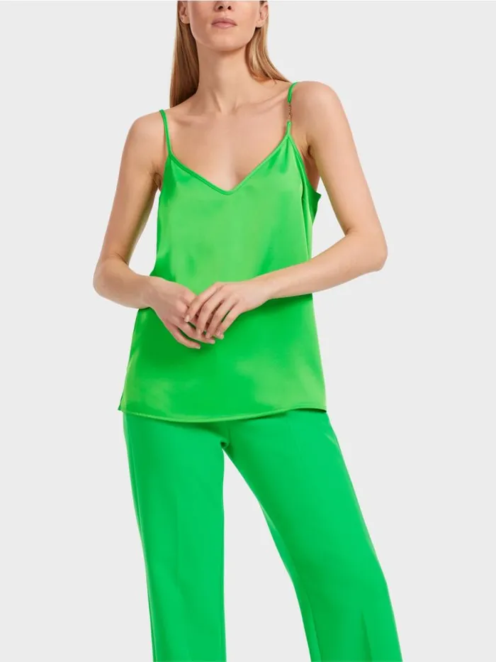 Shirts and Tops Damen Marc Cain Top Mit Schmaler Kette Dark Apple Green