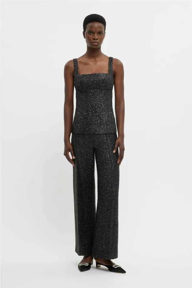 Shirts and Tops Women Trixie Top In Black Disco Tweed Emilia Wickstead Shirts and Tops Women Trixie Top In Black Disco Tweed Emilia Wickstead