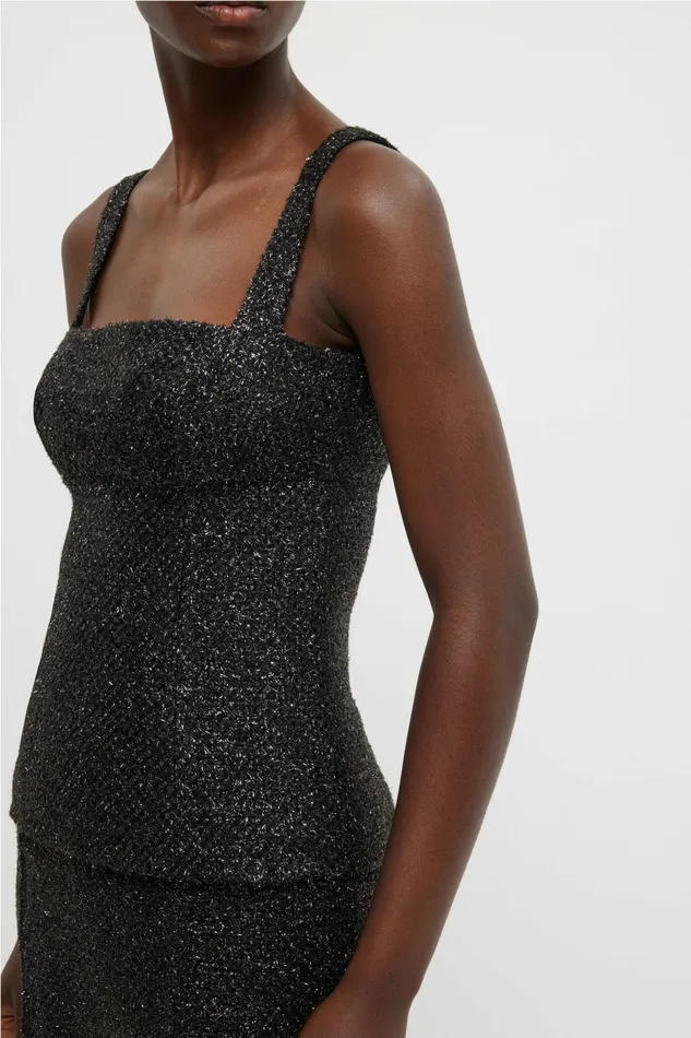 Shirts and Tops Women Trixie Top In Black Disco Tweed Emilia Wickstead Shirts and Tops Women Trixie Top In Black Disco Tweed Emilia Wickstead