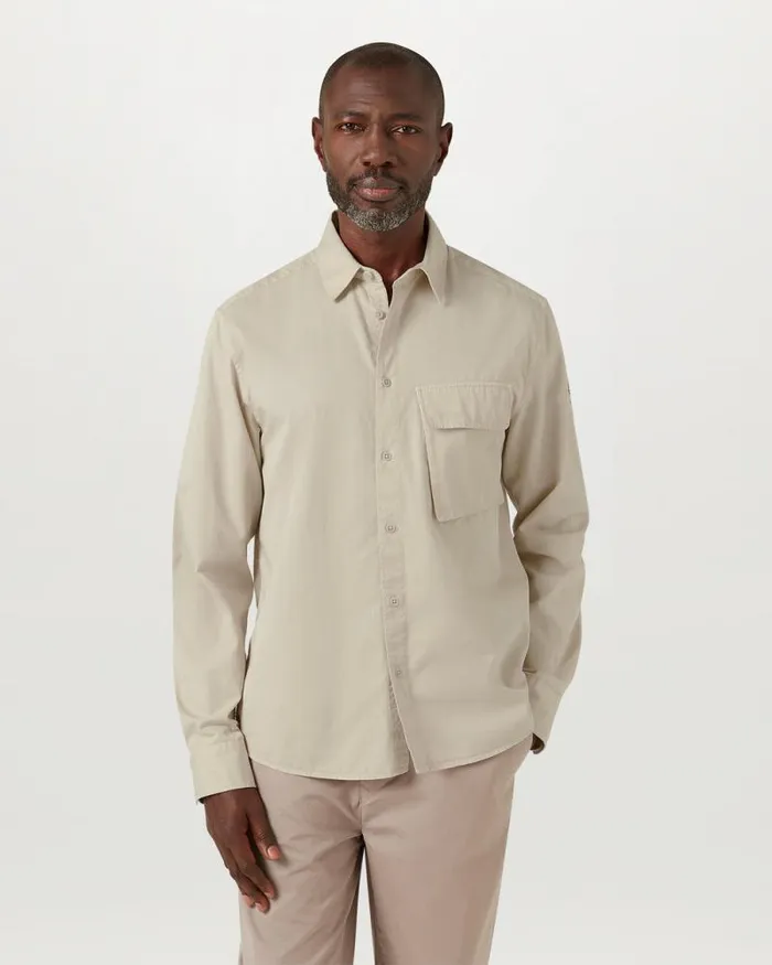Shirts Men Belstaff Scale Shirt Stone Beige