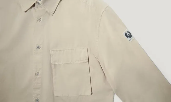 Shirts Men Belstaff Scale Shirt Stone Beige