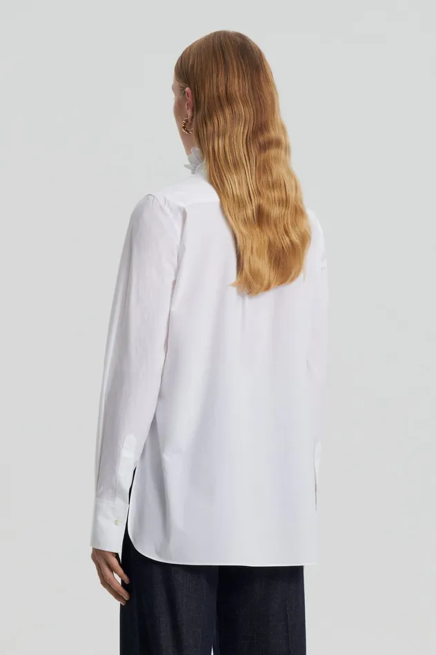 Shirts PARACHUTE RUFFLE TRIM SHIRT WHITE 8211 Scanlan Theodore Women Shirts PARACHUTE RUFFLE TRIM SHIRT WHITE 8211 Scanlan Theodore Women