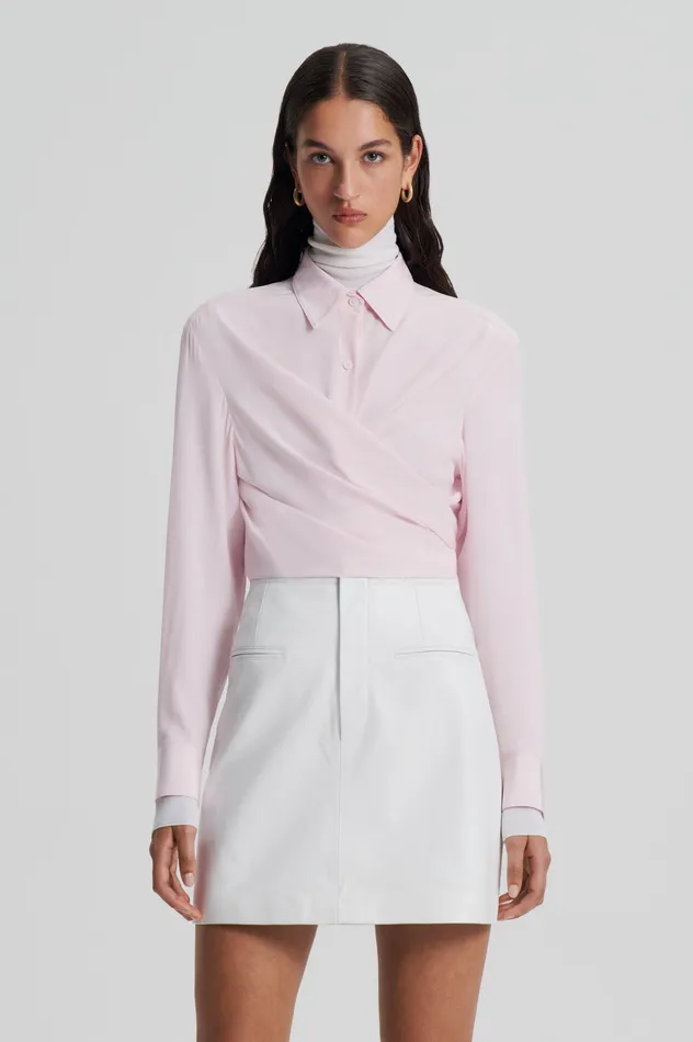 Shirts Women Scanlan Theodore SILK TIE FRONT SHIRT SOFTPINK Shirts Women Scanlan Theodore SILK TIE FRONT SHIRT SOFTPINK