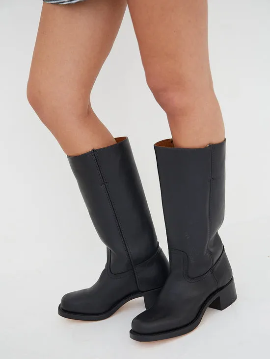 Shoes Campus Knee High Boot Black Lisa Says Gah Women