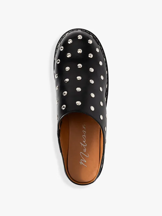 Shoes Lisa Says Gah Women Lena Chunky Mule Studs