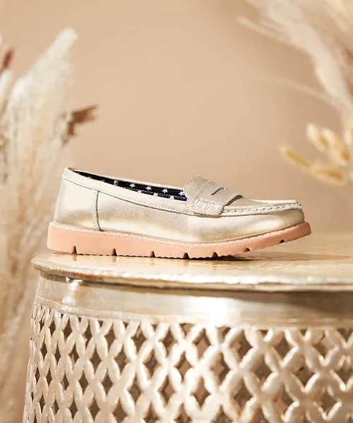 Shoes Sandals and Boots Joebrowns Apparel Moonlight Harbour Leather Loafers Gold
