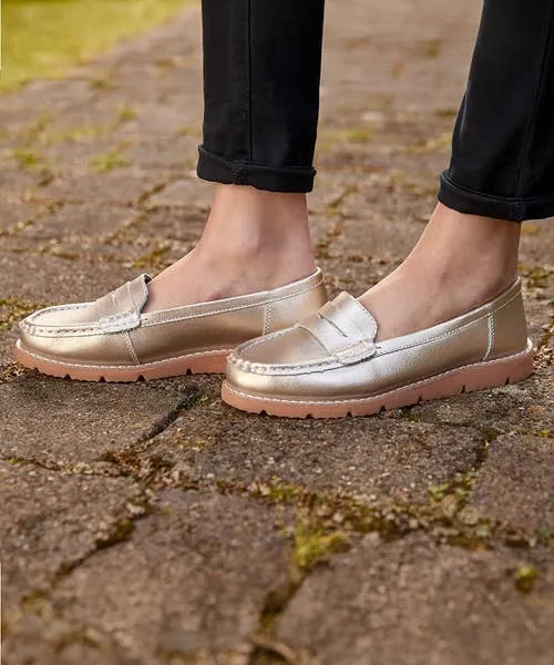 Shoes Sandals and Boots Joebrowns Apparel Moonlight Harbour Leather Loafers Gold Shoes Sandals and Boots Joebrowns Apparel Moonlight Harbour Leather Loafers Gold