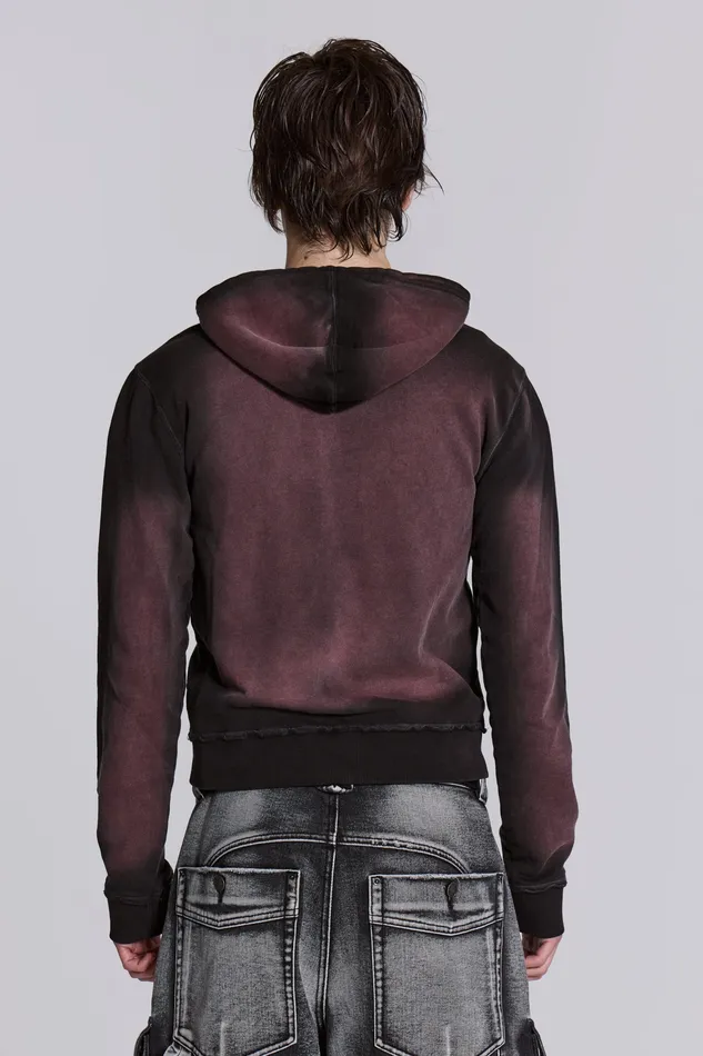 Shop Deep Red Fade Mini Monster Hoodie Loungewear Jaded London Men