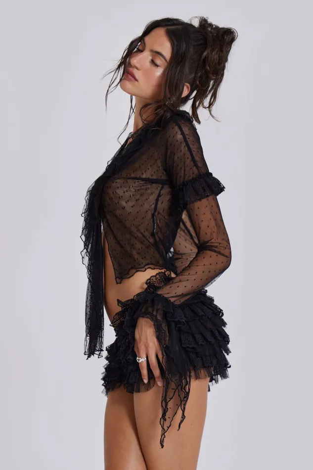 Shop Priya Tulle Blouse Tops Jaded London Women