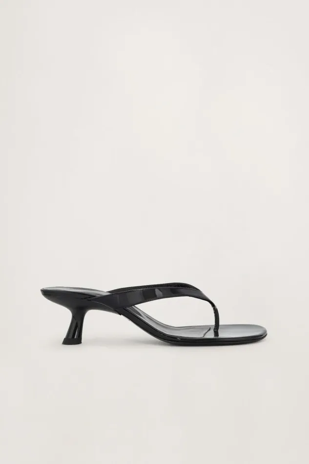 Shop Simon Miller HEELS Beep Thong Black Patent