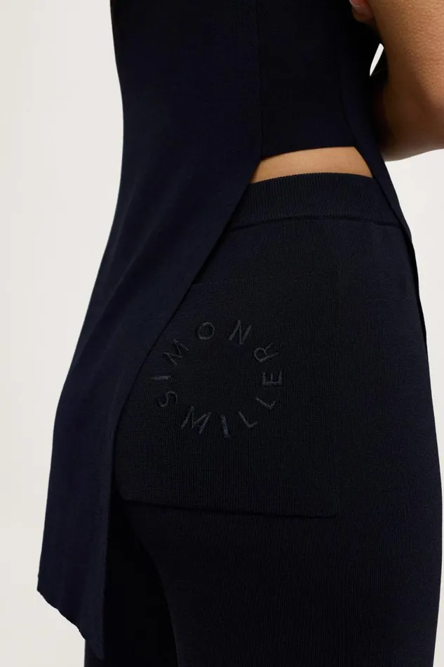 Shop Simon Miller KNITWEAR Knits By Cropped Jabber Pant Black