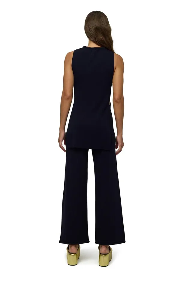 Shop Simon Miller KNITWEAR Knits By Cropped Jabber Pant Black