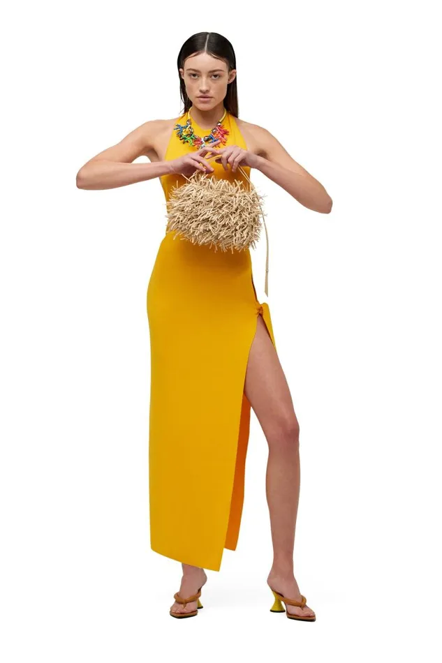 Shop Simon Miller KNITWEAR Knits By Junjo Dress Sherbet Orange