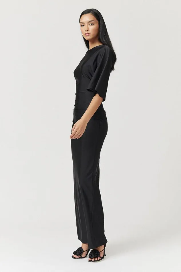 Shop SUBOO Dresses Ivy Cap Sleeve Maxi 8211 Black