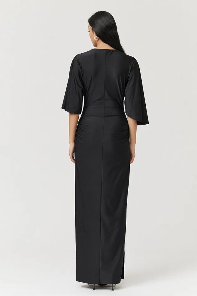 Shop SUBOO Dresses Ivy Cap Sleeve Maxi 8211 Black