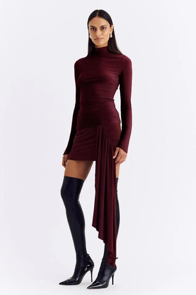Shop SUBOO Matching Sets Theta Mock Neck Long Sleeve Top