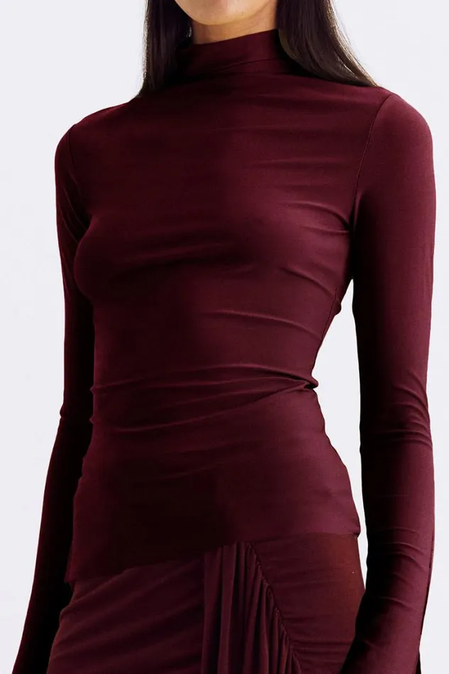 Shop SUBOO Matching Sets Theta Mock Neck Long Sleeve Top