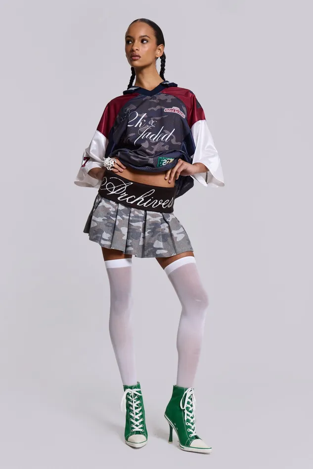 Shop Touchdown Collar Football Shirt Women Tops Jaded London