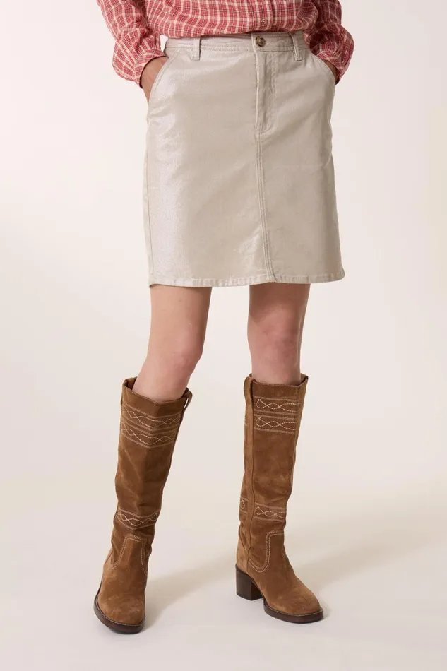 Skirts and Shorts Women Leon and Harper Jump Dulce Skirt Silver
